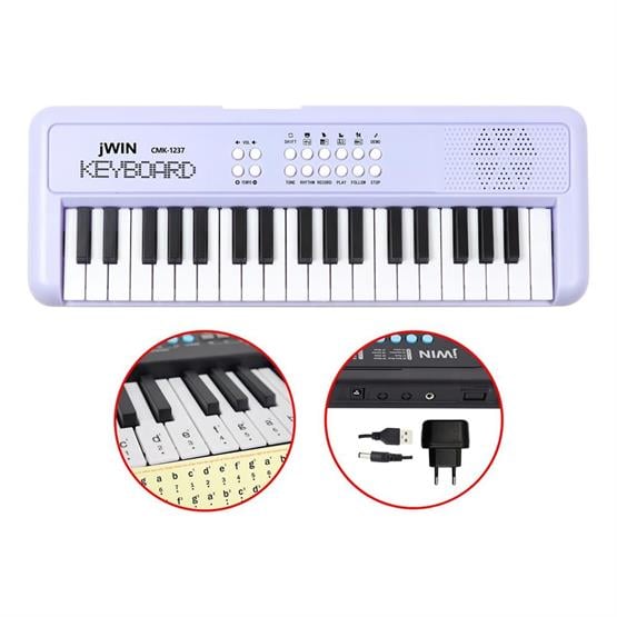 Jwin CMK-1237 37 Tuşlu Elektronik Org (Etiket. Adaptör Hediye) - Mor