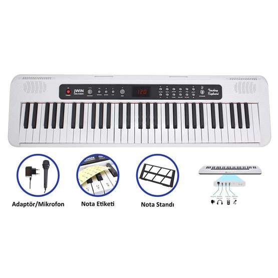Jwin CMK-6148WH 61 Tuşlu Elektronik Org (Etiket. Mikrofon ve Adaptör Hediye)