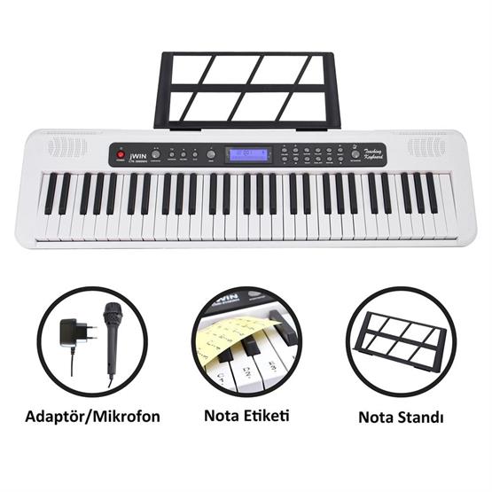 Jwin CTK-3000 61 Tuş Hassasiyetli Org (5 Oktav) - Beyaz