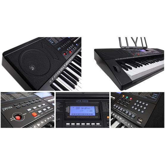 Jwin JTK-3400 61 Tuş Hassasiyetli 5 Oktav Org (Adaptör Hediye)