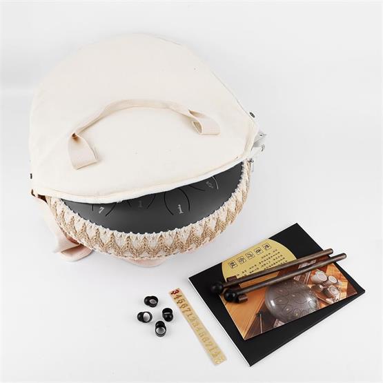 Jwin JTN-1415 14 Inç 15 Ses Ton Çelik Handpan Tongue Drum Davulu - Siyah