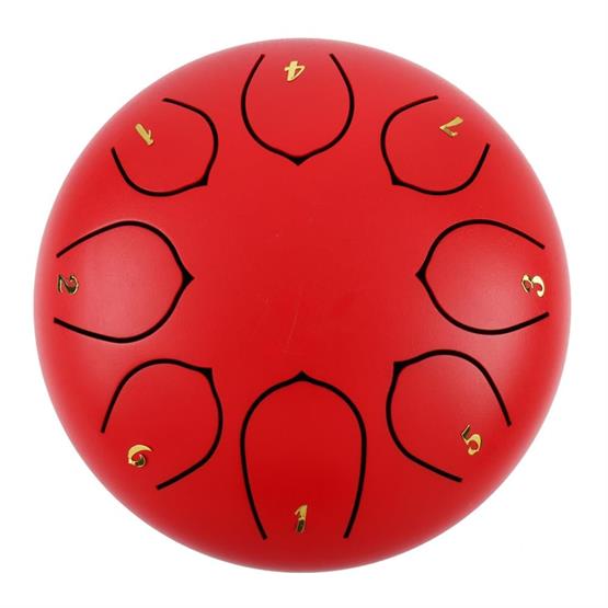 Jwin JTN-68 6 Inç 8 Ses Ton Çelik Handpan Tongue Drum Davulu - Kırmızı