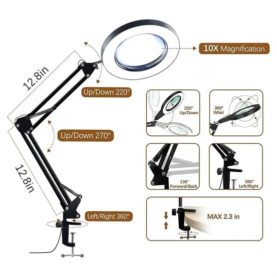 Jwin MB-600 3 Modlu Ledli Masa Büyüteç