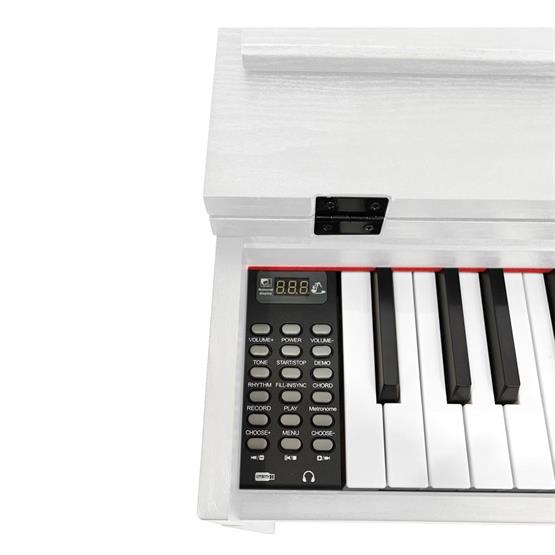 Jwin SDP-92 Tuş Hassasiyetli 88 Tuşlu Kapaklı Dijital Piyano + Tabure - Beyaz