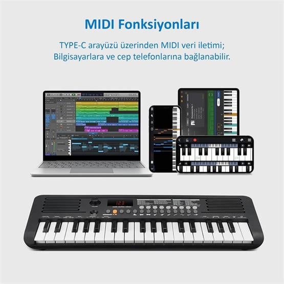 Jwin Sapphire MK-1537 37 Tuş Hassasiyetli Org (Adaptör Hediye) - Beyaz