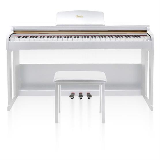 Jwin Sapphire SDP-214 Çekiç Aksiyonlu 88 Tuşlu Dijital Piyano + Tabure - Beyaz