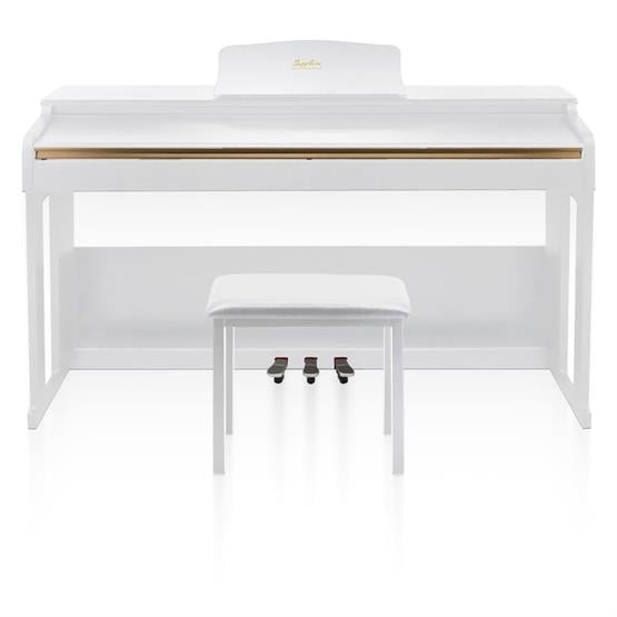 Jwin Sapphire SDP-214 Çekiç Aksiyonlu 88 Tuşlu Dijital Piyano + Tabure - Beyaz