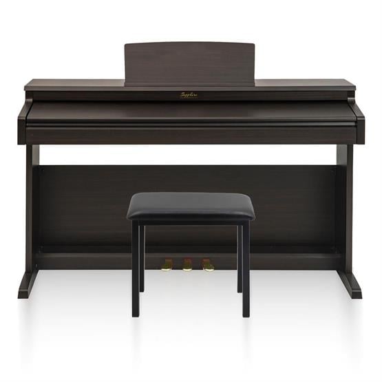 Jwin Sapphire SDP-400 Çekiç Aksiyonlu 88 Tuşlu Dijital Piyano + Tabure - Gül Ağacı