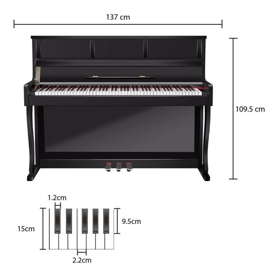 Jwin Sapphire SDP-650 Çekiç Aksiyonlu 88 Tuşlu Dijital Piyano - Siyah