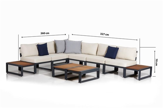 Erinöz Lapuerta Alüminyum Bahçe Balkon Köşe Takımı