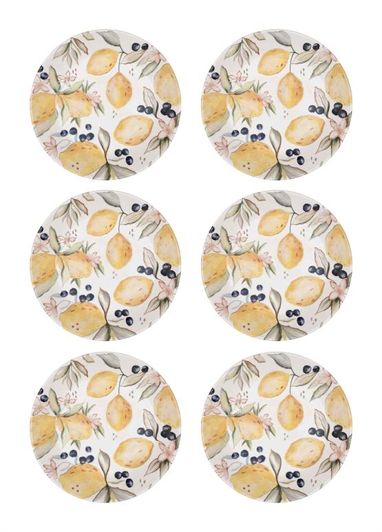 The Mia Limoncello Yemek Tabağı 6lı Set 20 cm