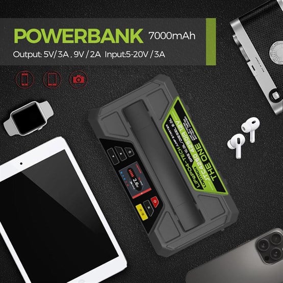 Lokithor JTC4250 12V/220V 4250Amp LiFePO4 Akıllı Akü Test + Akü Takviye + Akü Şarj Cihazı