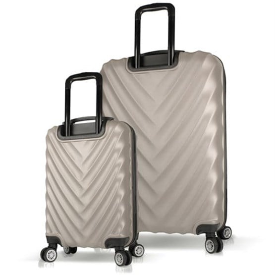 Lotus Abs Kabin ve Büyük Boy Taş 2li Valiz Seti