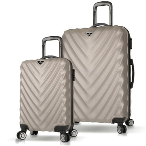 Lotus Abs Kabin ve Büyük Boy Taş 2li Valiz Seti