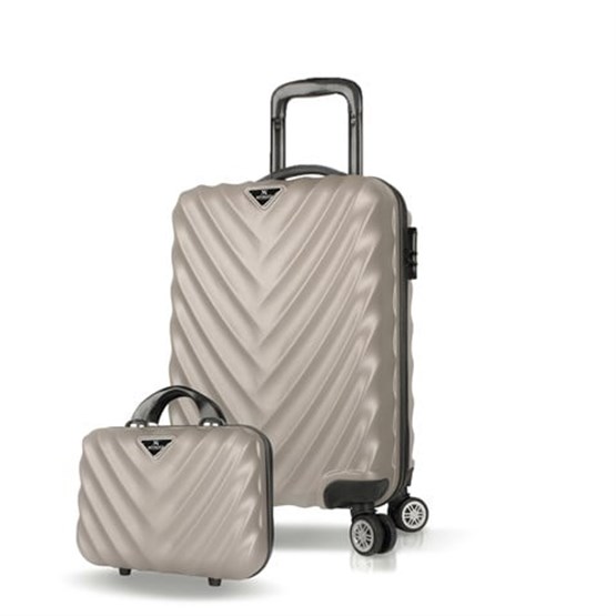 Lotus Abs Kabin ve Makyaj Boy Taş 2li Valiz Seti