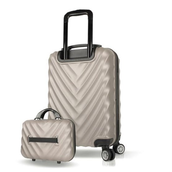 Lotus Abs Kabin ve Makyaj Boy Taş 2li Valiz Seti