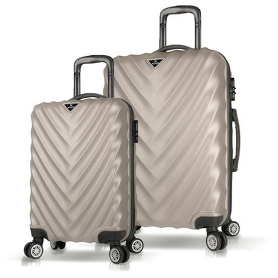 Lotus Abs Kabin ve Orta Boy Taş 2li Valiz Seti