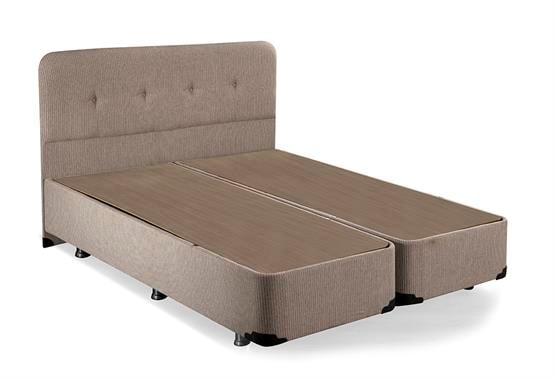 Luna Baza Başlık Yatak Takımı - 150x200 cm Çift Kişilik Ortopedik Yatak Seti Sağlamlaştırılmış Baza