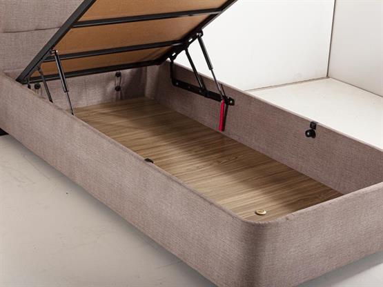 Luna Baza ve Başlık Seti - 80x180 cm Tek Kişilik Kumaş Baza Seti