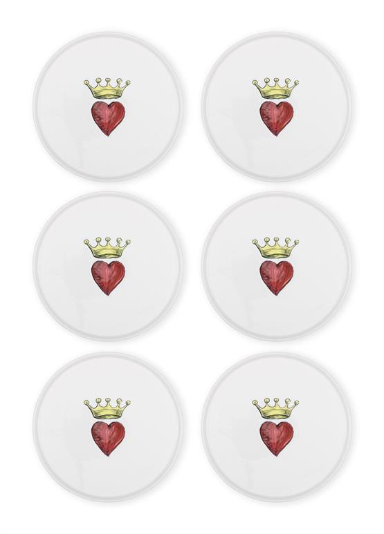 The Mia Luv Servis Tabağı 6lı Set 26 cm