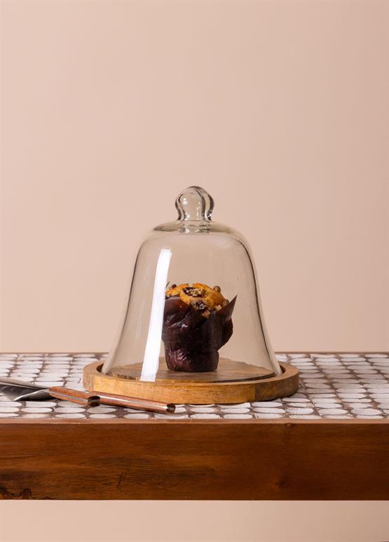 The Mia Madera Kek Saklama Fanusu 15x16x16 cm