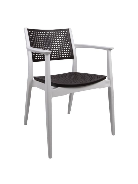 Mandella Irmak Çift Renk Koltuk (2 Adet) Gövde Çölbeji- Oturma/Sırt Kahverengi