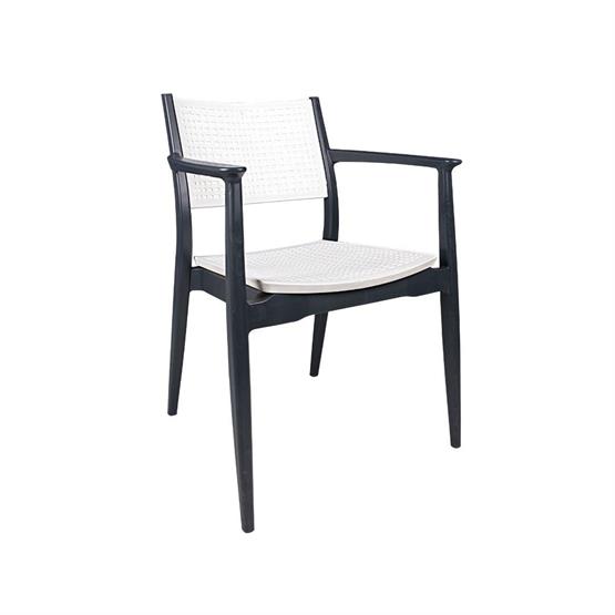 Mandella Irmak Çift Renk Koltuk Gövde Antrasit- Oturma/Sırt Beyaz