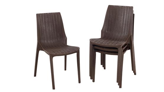 Mandella Nirvana Sandalye (4 Adet) Kahverengi