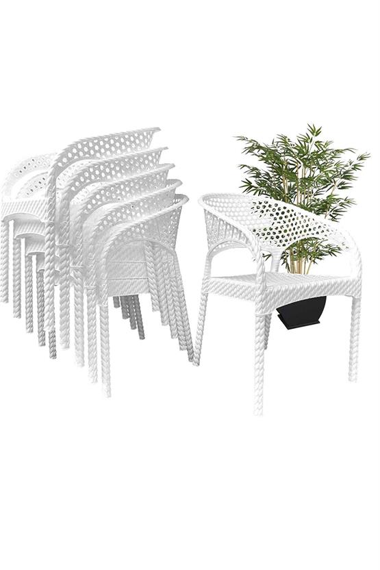 Mandella Regnum Örgü Koltuk (2 Adet) Beyaz