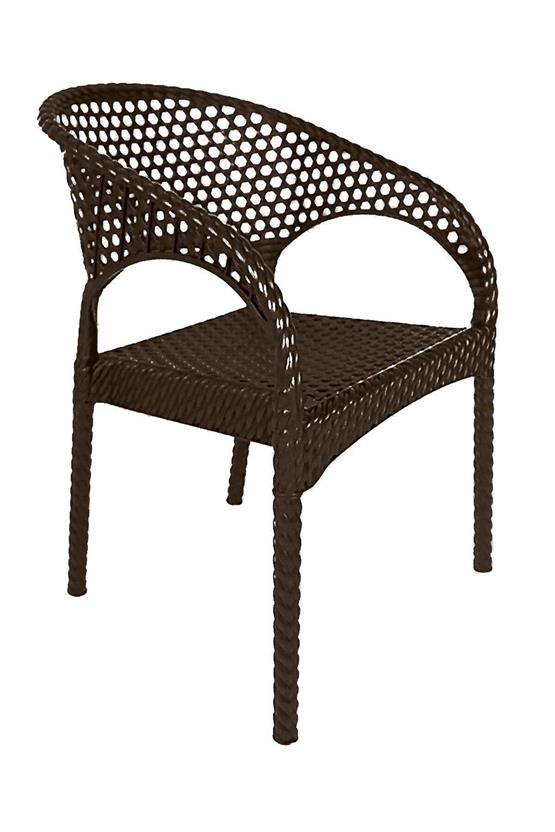 Mandella Regnum Örgü Koltuk (2 Adet) Kahverengi