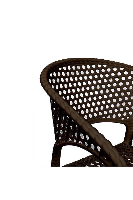 Mandella Regnum Örgü Koltuk (4 Adet) Kahverengi