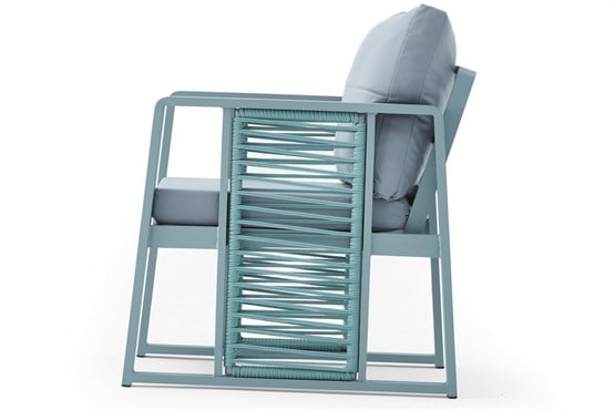 Erinöz Modena Bahçe Balkon Alüminyum Oturma Grubu Yeşil 2+1+1+Seramik Sehpa