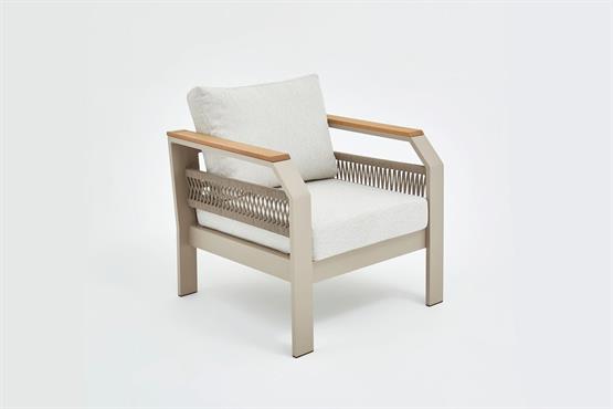 Erinöz Morento Bahçe Oturma Grubu 3+1+1+Yüksek Sehpa - Kum Rengi