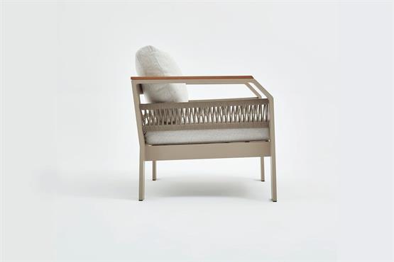 Erinöz Morento Bahçe Oturma Grubu 3+1+1+Yüksek Sehpa - Kum Rengi