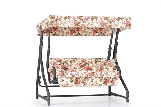 Erinöz Morus 2 Kişilik Bahçe Balkon Salıncağı - İngiliz Gülü