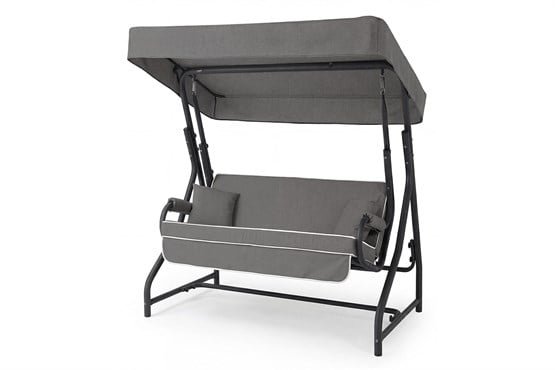 Erinöz Morus 2 Kişilik Bahçe Balkon Teras Salıncağı - Kırçıllı Gri