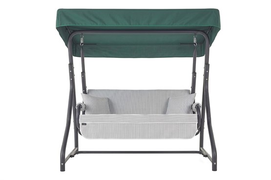 Erinöz Morus 2 Kişilik Bahçe Balkon Teras Salıncağı - Minder: Yeşil Çizgili Tente: Yeşil
