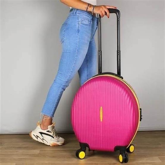 Bubble Abs Yuvarlak Valiz Fuşya