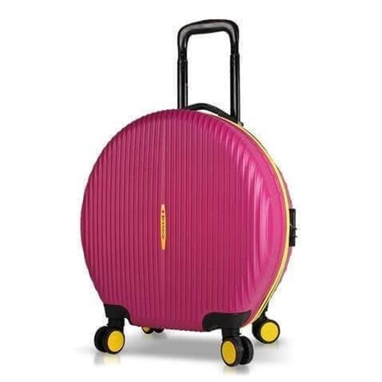 Bubble Abs Yuvarlak Valiz Fuşya
