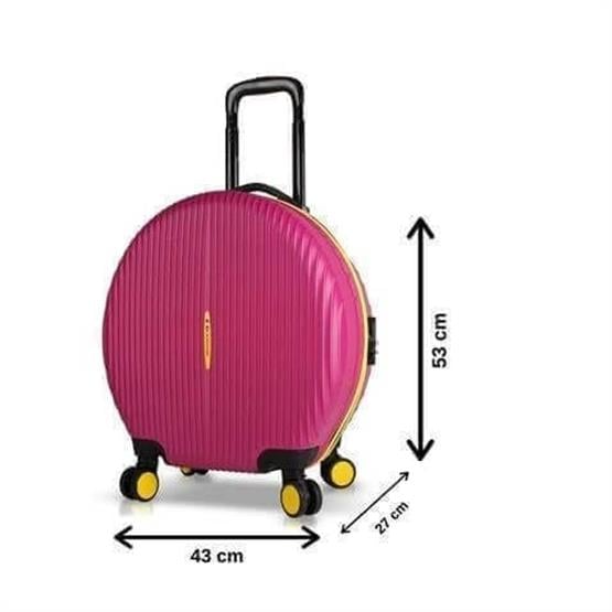 Bubble Abs Yuvarlak Valiz Fuşya