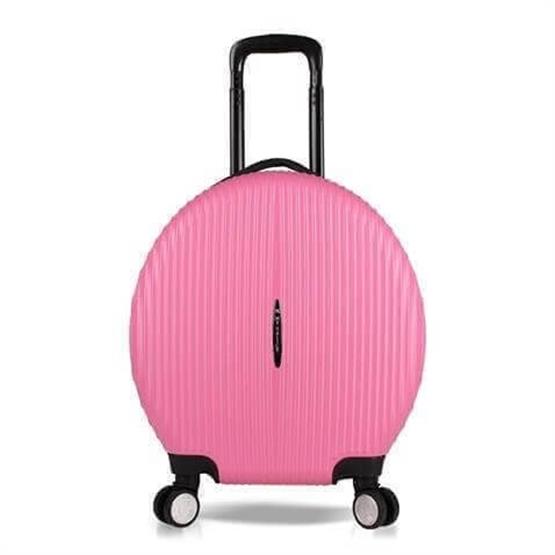 Bubble Abs Yuvarlak Valiz Pembe