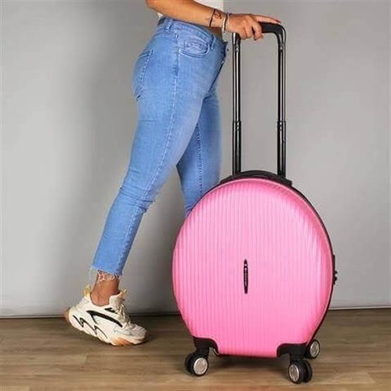 Bubble Abs Yuvarlak Valiz Pembe