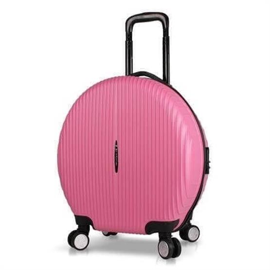 Bubble Abs Yuvarlak Valiz Pembe