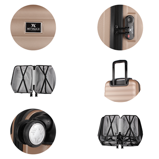 My Valice Colors Abs Büyük Boy Gold Valiz