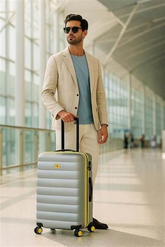 Colors Abs Büyük Boy Gri Valiz