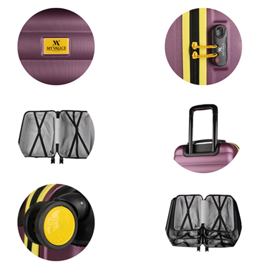 My Valice Colors Abs Büyük Boy Mürdüm Valiz