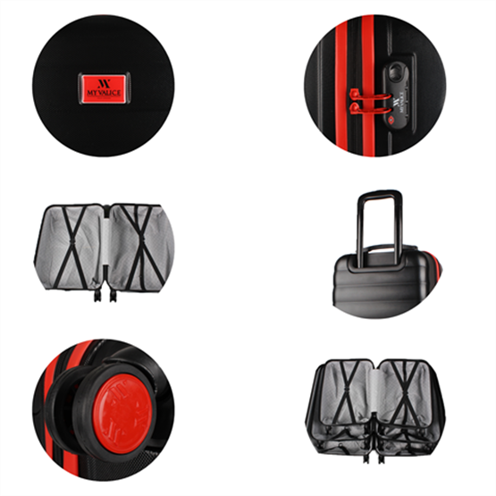 My Valice Colors Abs Büyük Boy Siyah Valiz