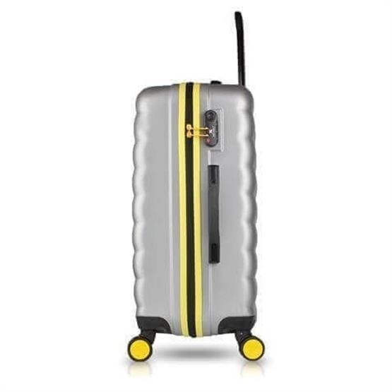 Colors Abs Kabin Orta Büyük ve Makyaj Boy Gri 4lü Travel Valiz Seti