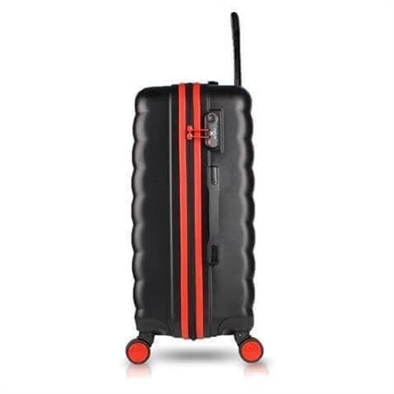 Colors Abs Kabin Orta Büyük ve Makyaj Boy Siyah 4lü Travel Valiz Seti