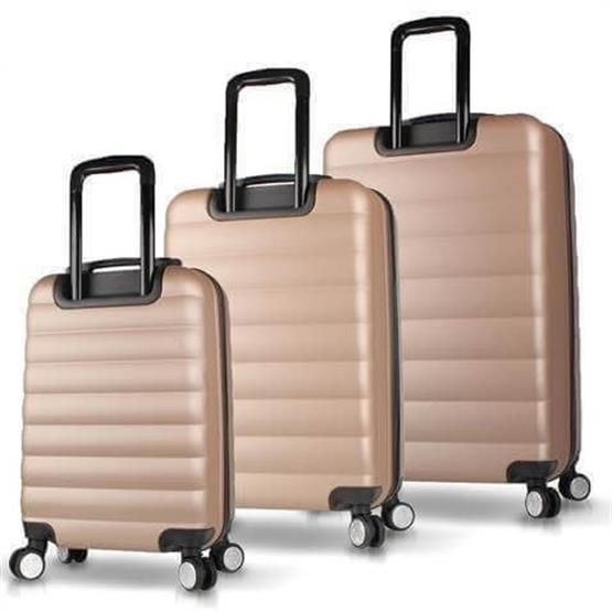 Colors Abs Kabin Orta ve Büyük Boy Gold 3lü Valiz Seti